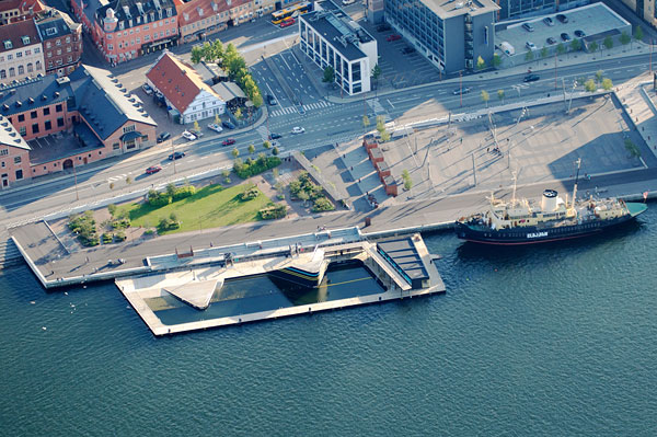 Havnebassin i Aalborg. Copyright Steen Lee Christensen/ Aalborg Luftfoto.