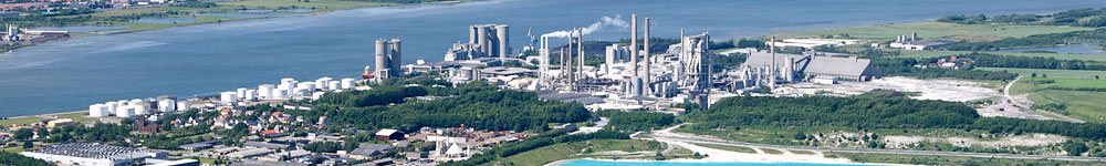 Luftfoto af industrierhverv. Copyright Steen Lee Christensen/ Aalborg Luftfoto.