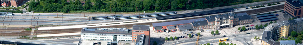 Aalborg Baneg&aring;rd set fra &oslash;st