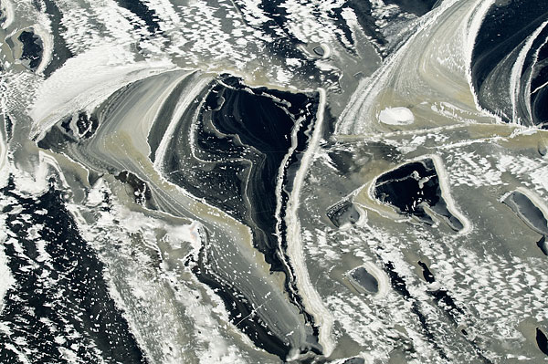 Isdannelse i Limfjorden. Copyright Steen Lee Christensen/ Aalborg Luftfoto.